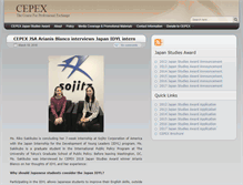 Tablet Screenshot of cepex.org
